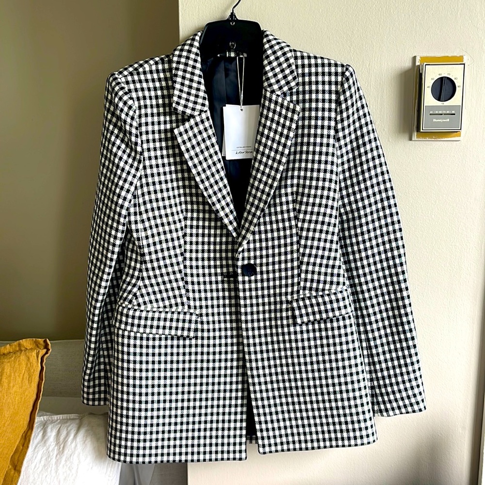 & Other Stories NWT Houndstooth Hourglass Blazer